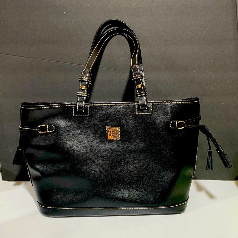 Dooney & Bourke Black Double Strap Tassel Bag J17297241